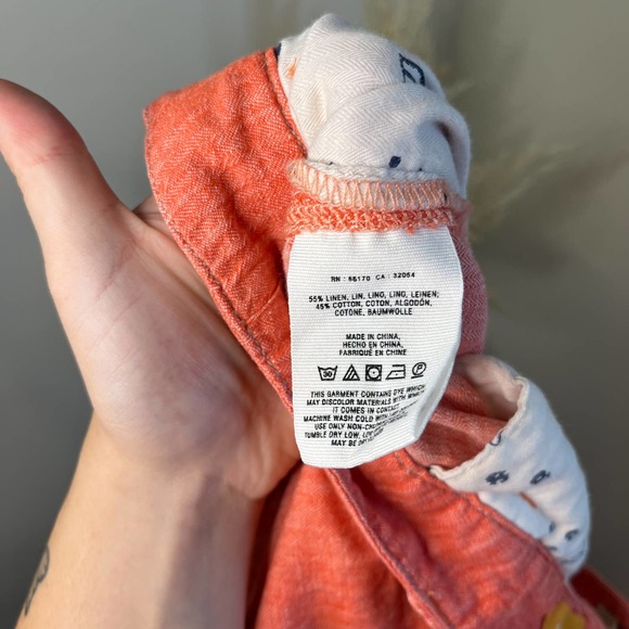 Anthropologie Pilcro and the Letterpress Linen Blend Wide Leg Pink Trousers 6 - Picture 8 of 9